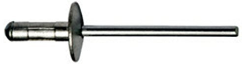 4.0 X 20.0 mm 500 Stück Alu / Edelstahl A2 Multigrip Blindnieten Grosskopf Dichtnieten Nieten