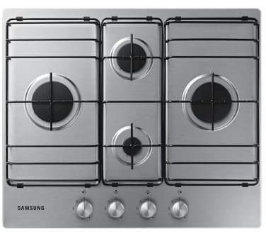 Samsung Elettrodomestici NA64H3110BS Piano Cottura a Gas da 60 cm, Inox