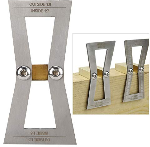 Edelstahl Schwalbenschwanzlehre, Messinstrumente Anreißlehre Holzbearbeitungswerkzeug mit Skala für den industriellen Einsatz Reinkupfer Holzbearbeitungs-Schwalbenschwanzlineal(Without Scale)
