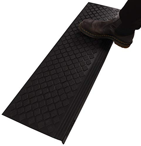 FINEHOUS Rubber Stair Treads Non-Slip Outdoor 35”x10” (5-Pack) – Anti-Slip Step Mat with Nosing