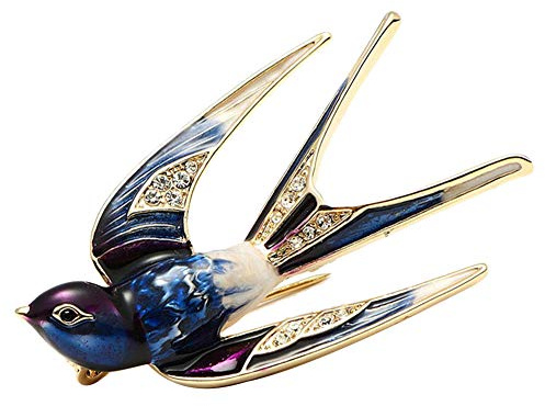 Brosche für Damen, modische Emaille, Schwalbe, Vogelkragen, Anstecknadel, Kleidung, Schmuck, Dekoration – 3# Gr. Einheitsgröße, 3#