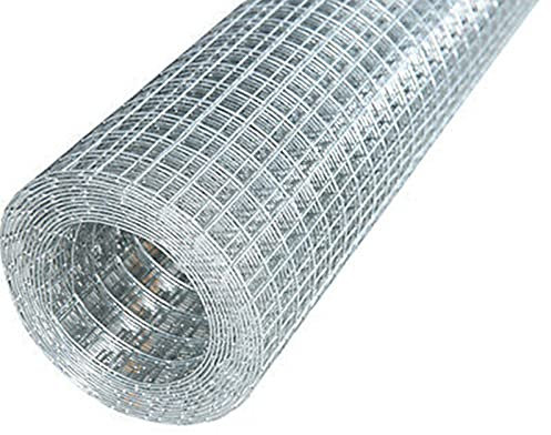 Bderkz Kaninchen Tierzaun Netting Verzinktes Quadratisches Loch Maschendrahtzaun Drahtnetze für Bastelprojekte, Heimgebrauch und Gartenarbeit, Silber, 48 Zoll X 60 Fuß (Color : 1.2x18mx1.9mm)