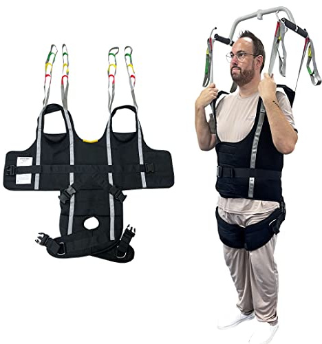 Ehucon Patient Lift Walking Sling, Pelvic Padded 500lbs Safety Loading Weight,Medical Hoist Standing Aids for Ambulating Support Training