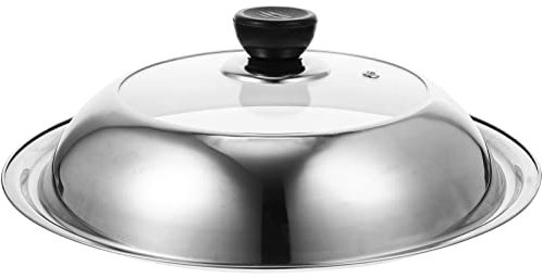 YARNOW Universal Pot Cover Stainless Steel Pan Lid Round Pot Lid for Home Kitchen 28cm