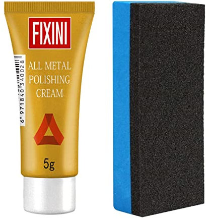 Bletilla Metallpoliercreme - Metallpolitur Creme | Reinigungs-Polierpaste mit Bürste, Rostlöser für Eisen Chrom Messing Kupfer Nickel Edelstahl