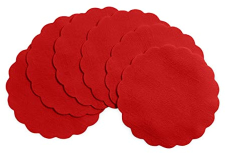 Disposable Red Paper Coasters for Drinks, 3.5 Inch Round Coasters for Bar, Cocktail, Beverage, Wine Or Event, 500 Pack Bulk