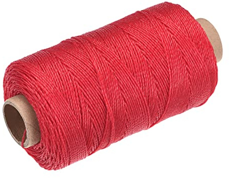 sourcing map Ficelle torsadée Mason Line en nylon Rouge 100 m de diamètre 1 mm pour filet, aménagement paysager, bricolage, maçonnerie, jardinage