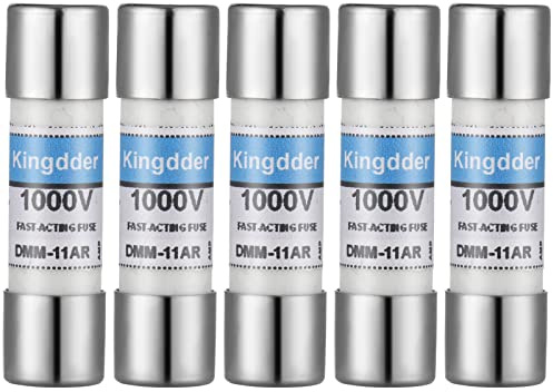 Kingdder Digital Multimeter Fuse Dmm-11A 11A 1000V DMM Replacement Fuse Fast Acting DMM Fuse Replacement Agent Fuse 10 x 38 mm, 3/8 Inch x 1-1/2 Inch (5)