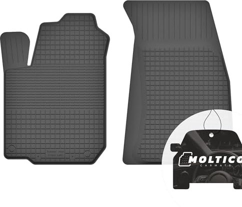 moto-MOLTICO Vorne Gummimatten Auto, 2-teiliges Set, Allwetter Gummi Fußmatten mit Rand, Antirutsch & Wasserfest Autoteppiche - passend für Citroen C3 II 2009-2015
