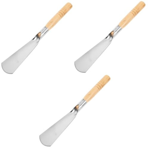 BESPORTBLE 3stücke Handschaufel Gartenwerkzeug Aus Edelstahl Mit Holzgriff Schaufel Für Pflanzen Umpflanzen Und Jäten Vielseitige Gartengeräte Für Outdoor-aktivitäten Und Hobbygärtner