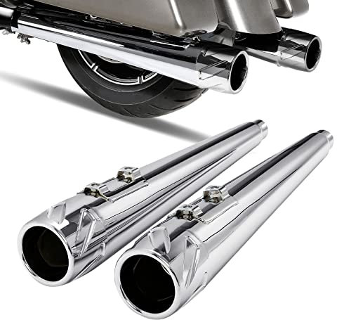 WRIDEX Zubehör Motorrad 4 Megaphon Slip-on Schalldämpfer Auspuff Für Harley Touring Road Street Electra Ultra Glide 1995 96 97 98 99 2000 01 02 03 04 05 06 07 08 09 10 11 12 13 14 15 16