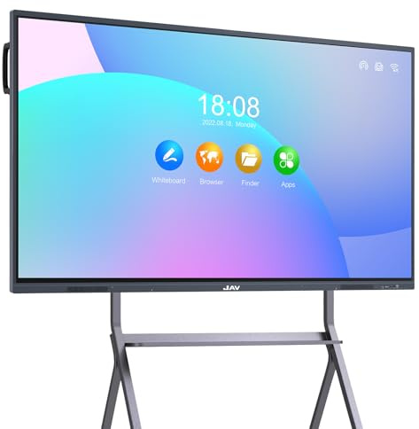 JAV Smart Board 55 Zoll 4K UHD Touchscreen Display Dual-System | All-in-One PC Interaktives Whiteboard 20-Punkt Robustem App Ökosystem Digitales Whiteboard für Klassenzimmer & Büro