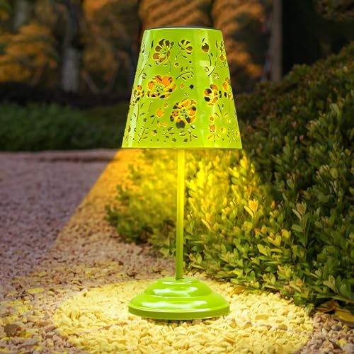 ACAREY Solarlampen Für Außen Solar Tischlampe Für Außen Garten, Solarleuchten Outdoor, Solar Außenleuchten, Wasserdicht LED-Solar-Tischleuchte Für Rasen, Terrasse, Wege Rasenflächen Gartendeko (Grün)