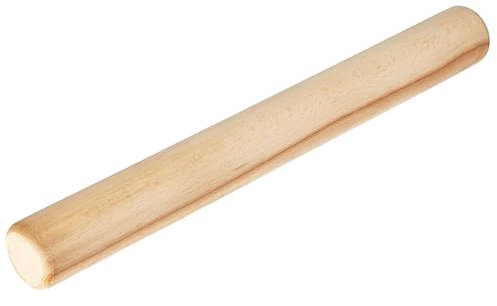 Paluplus Mattarello Rotondo in Legno di Faggio, misura 38x4 cm, Rullo Senza Manici per distendere e assottigliare gli impasti, accessorio cucina per biscotti, pizze, torte, Made Italy -499A