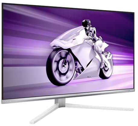 Philips Evnia 32M2N8900-32 Zoll Ultra HD OLED Gaming Monitor, 240Hz, 0.03 ms, HDR400, FreeSync Prem. Pro, G-Sync comp., Ambiglow (3840x2160, 2X HDMI 2.1, 1x DP 1.4, 1 x USB-C (90W PD)) Weiss