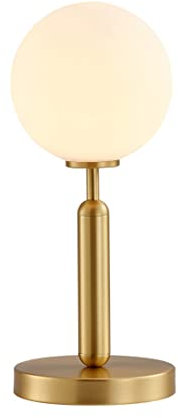 Faucet Modern Bedside Table lamp Brushed Brass Glass Globe Desk Table lamp mid Century Table Light Modern Reading lamp for Bedroom Office Hotel (d) water-tap