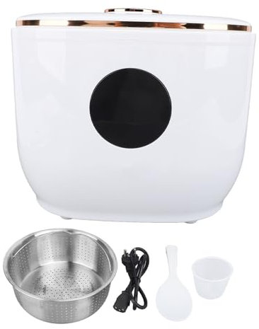 Olla Arrocera Eléctrica, Capacidad de 3 Litros, 500 W, Multifuncional, Antiadherente, Vaporizador de Arroz Eléctrico para el Hogar, Cacerola Eléctrica, Olla para Gachas, Sopa,
