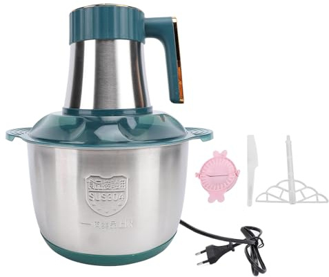 Procesadores de Alimentos, Mini Picadora de Alimentos de Acero Inoxidable, Picadora de Carne Eléctrica para Ensalada de Cebolla, Ajo, Frutas y Nueces (Enchufe europeo 220V)