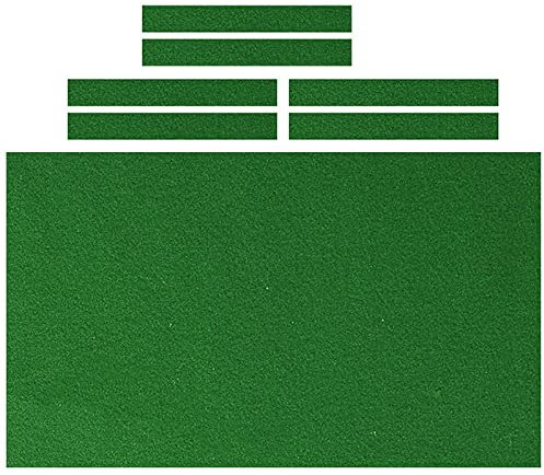 Generisch Billardtischfilz, professioneller 9-Fuß-Billardtischfilz + 6 Filzstreifen, Billard-Snooker-Tuch, Filz-Snooker-Indoor-Sportspiel-Tischtuch für 9-Fuß-Billardtisch-Tischtuch-Zubehör
