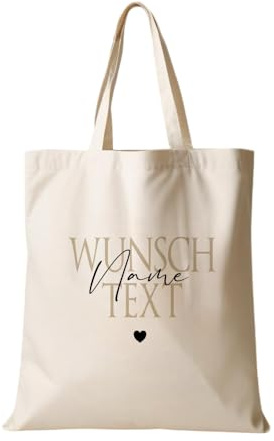 Manufaktur Liebevoll | Stoffbeutel Personalisierte Geschenke für Frauen Einkaufstasche Shopper Beutel Geburtstagsgeschenk für Frauen Dankeschön Geschenke Weihnachten