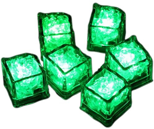 Set Von 12 Auffälligen LED Eisschalen Leuchtend Wasser Aktiviertem Eiswürfel Für Getränke Schmuck Farbenfrohe Weindekorationen