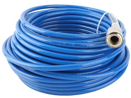 Manguera de compresor de aire 1/4 in, manguera de aire, manguera de alta presión del compresor de aire - NPT, 5 mm interno, tubería de PU exterior de 8 mm (20 m de longitud) para (Blue)