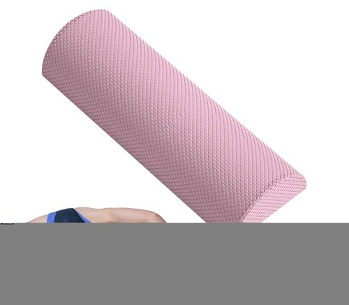 Rodillo de Espuma de Media Caña Bajo Relieve Multifuncional Equilibrio | Rodillo de Estiramiento Dorsal Yoga, Entrenamiento Funcional, Rehabilitación Deportiva, Fit