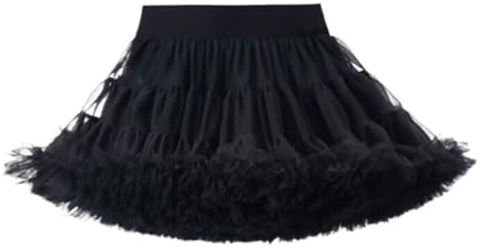 Falda de tul para niña con volantes en colores pastel, falda tutú para niños con cintura ancha como disfraz y disfraz para carnaval, carnaval y fiesta | tul multicolor para cumpleaños y uso diario