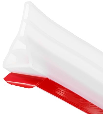 QUARKZMAN 98 Barriera Doccia Pieghievole Fermaglio 3.5 Alto Autoadesivo Paraspruzzi Doccia Bloccante Per Bagno Cucina Separazione Bagnato E Asciutto, Trasparente (Vuoto, Triangolo)