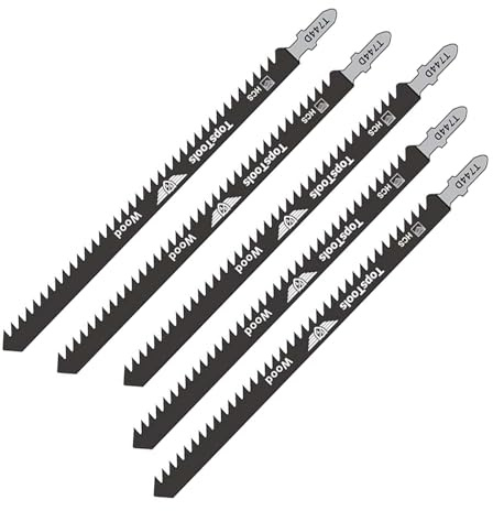 5 Extra Long Jigsaw Blades for Wood, 180mm Wood-T744D Bosch Jigsaw Blades | milwaukee jigsaw blades,dewalt replacement parts jigsaw Compatible with Bosch, Dewalt,