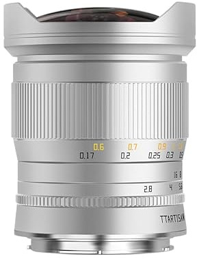 TTARTISAN 11 mm F2.8 Argento Fisheye E-Mount, Obiettivo ultra-grandangolare manuale per Sony E-Mount A5100 Nex-5t A7III A7RIV A6100(E-Mount)