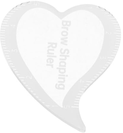 Generic Transparent Ögonbrynsmall i Hjärtform Återanvändbar Ögonbrynsmall för Formning Lätt och Portabel Ögonbrynsschablon Guide för Jämn Symmetri och Professionella