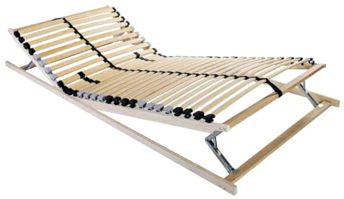 mtlskopl Bett-Lattenrost 80x190 cm aus Massivholz Buche, Starrer Lattenrahmen Natur Braun, Stabiler Bettenrost für Alle Matratzenarten, Platzsparender Bettrahmen für Schlafzimmer