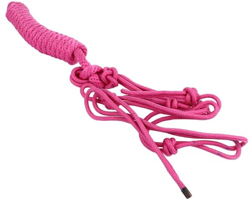 Jiawu Adjustable Rope Halter for Horse Training, Comfortable Weaving Halter with Sturdy Buckle Ring - Premium Polyester, Secure Fit (Pink)