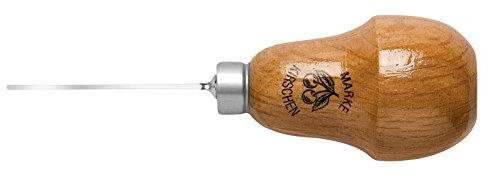 KIRSCHEN Werkzeuge 5700000 | Zierschnitzeisen gebogen mit Birnenheft, 1,5mm, Stich 1