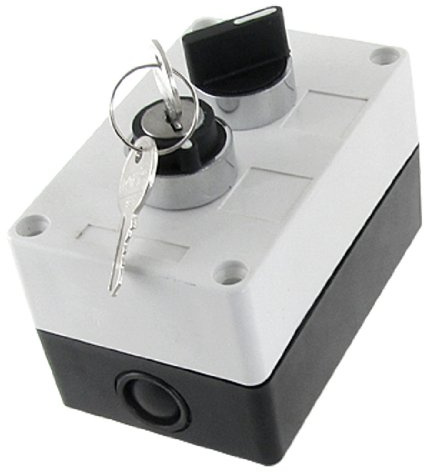 sourcing map AC 600V 10A 2 Position Schlüssel Lock Drehschalter Schalter Leitstelle NO DE de