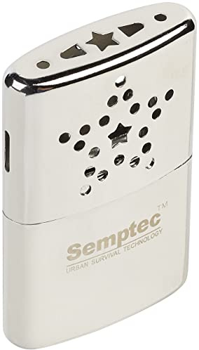 Semptec Urban Survival Technology Taschenofen: Taschenwärmer für Feuerzeug-Benzin, verchromtes Metall-Gehäuse (Handwärmer Benzin, Survival-Taschenheizung, Jacken)