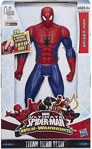 Marvel Ultimate Spider-Man Web Krieger Titan Held Tech Elektronische Reden Spider-Man 30cms