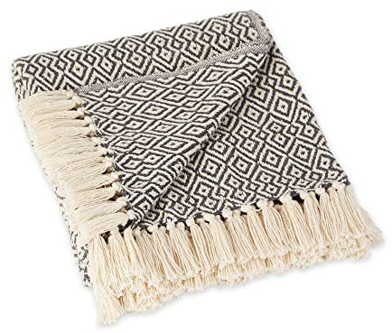 DII Rustic Farmhouse Mantas, Algodón, Mineral, Plein