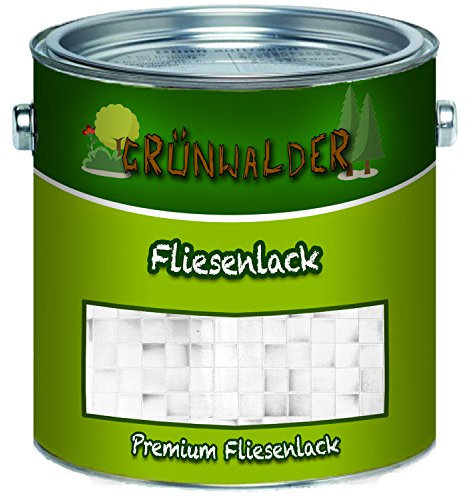 Grünwalder premium 2K Fliesenlack Fliesenfarbe farbauswahl (1 L, Lichtgrau)