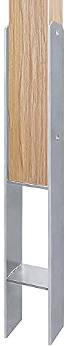 UISEBRT 4 Stück Pfostenträger Höhe: 600 mm, Breite: 121 mm, Materialstärke: 5 mm, H Anker für Pfosten