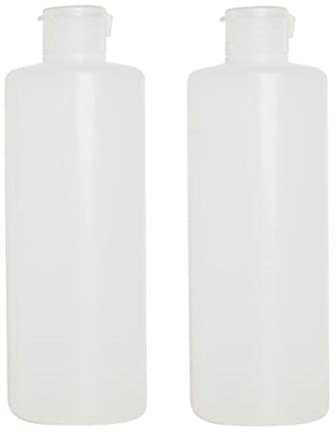 VASANA Lot de 2 bouteilles en plastique transparent de 192,8 g avec bouchon à pression, vide de voyage, compressible, shampooing, gel douche, sauce, nettoyage du visage, crème à bulles de 200 ml