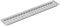 vasalat Luftgitter 600x100mm AL natur elox. Griglia di Ventilazione, Argento, 600 x 100 mm