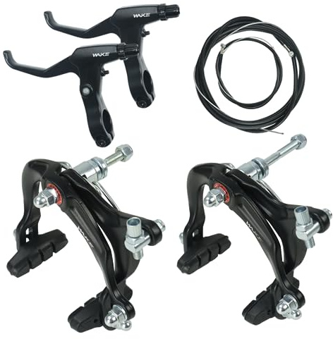 FOMTOR Set di Freni C-Brake per Mountain Bike, Set Freno Universale Completo, Freni a C per Bicicletta, Cavo del Freno della Bicicletta, per la Maggior Parte MTB BMX Road Bike (Nero)