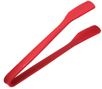 BESTonZON Multipurpose Food Serving Clamp Silicone Tongs Anti-Slip Red Kitchen BBQ Bread Baking Clip
