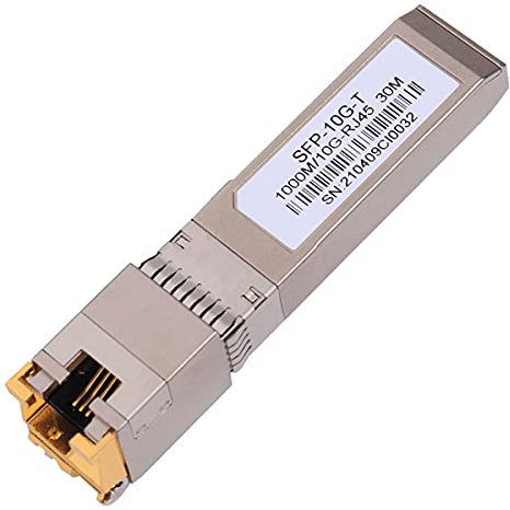 Hochgeschwindigkeits-10GBase-T SFP+ Kupfer RJ45 Modul - Bis zu 30m mit CAT.6a/7, Transceiver-Kompatibilität für Cisco SFP-10G-T-S, Ubiquiti, Netgear, TP-Link, Mikrotik, Unifi und mehr