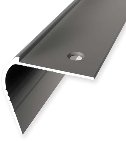 Treppenkantenprofil 48 x 48 x 2500 mm Winkelprofil Aluminium hochwertig Versenkt Gebohrt Edelstahl Einfasshöhe 3 mm Küberit