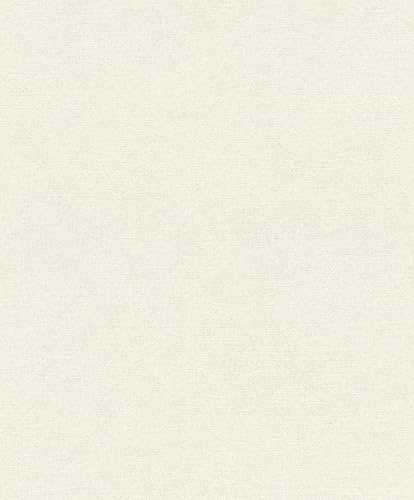 Rasch SCHÖNER WOHNEN-kollektion fleecetapet LINEN 600346 i vitt – 10,05 m x 0,53 m
