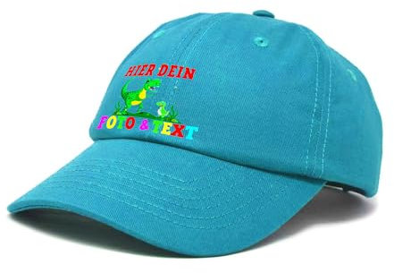 Kiwistar UG - Basecap - Aqua - Sunny Kids - Kindermütze - mit Wunschtext und Foto individuell personalisiert