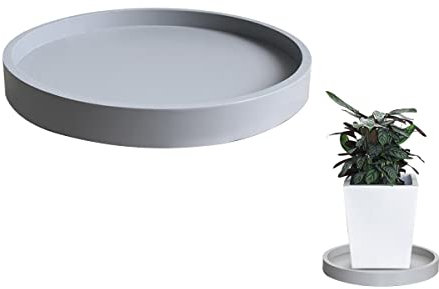 Sottovaso in plastica per piante da interno, 20 cm, 60 cm, per vasi da fiori, pallet, grigio chiaro, 60 cm